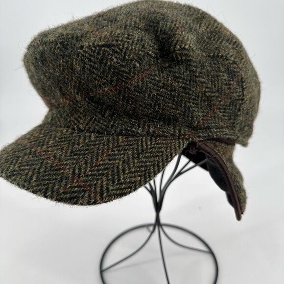 Paul Stuart Green Tweed Cap - Picture 2 of 8